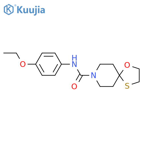N-(4-ethoxyphenyl)-1-oxa-4-thia-8-azaspiro4.5decane-8-carboxamide structure