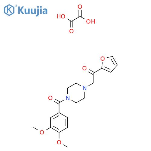 2-[4-(3,4-dimethoxybenzoyl)piperazin-1-yl]-1-(furan-2-yl)ethan-1-one; oxalic acid structure