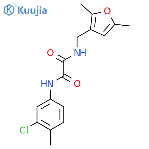 N'-(3-chloro-4-methylphenyl)-N-(2,5-dimethylfuran-3-yl)methylethanediamide structure