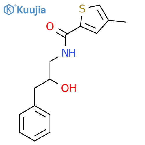 N-(2-hydroxy-3-phenylpropyl)-4-methylthiophene-2-carboxamide structure