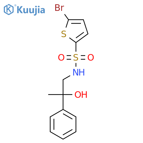 5-bromo-N-(2-hydroxy-2-phenylpropyl)thiophene-2-sulfonamide structure