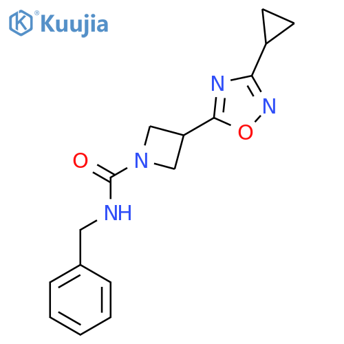 N-benzyl-3-(3-cyclopropyl-1,2,4-oxadiazol-5-yl)azetidine-1-carboxamide structure