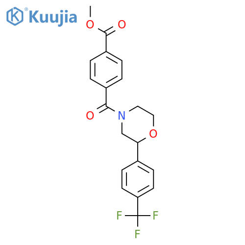 methyl 4-{2-4-(trifluoromethyl)phenylmorpholine-4-carbonyl}benzoate structure