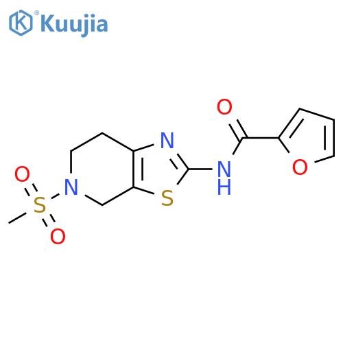 N-{5-methanesulfonyl-4H,5H,6H,7H-1,3thiazolo5,4-cpyridin-2-yl}furan-2-carboxamide structure