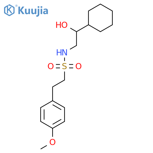 N-(2-cyclohexyl-2-hydroxyethyl)-2-(4-methoxyphenyl)ethane-1-sulfonamide structure