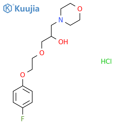 1-[2-(4-fluorophenoxy)ethoxy]-3-(morpholin-4-yl)propan-2-ol hydrochloride structure