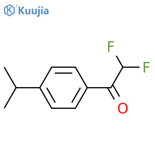 2,2-difluoro-1-4-(propan-2-yl)phenylethan-1-one structure