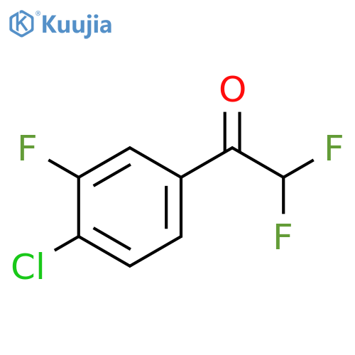 1-(4-Chloro-3-fluorophenyl)-2,2-difluoroethanone structure
