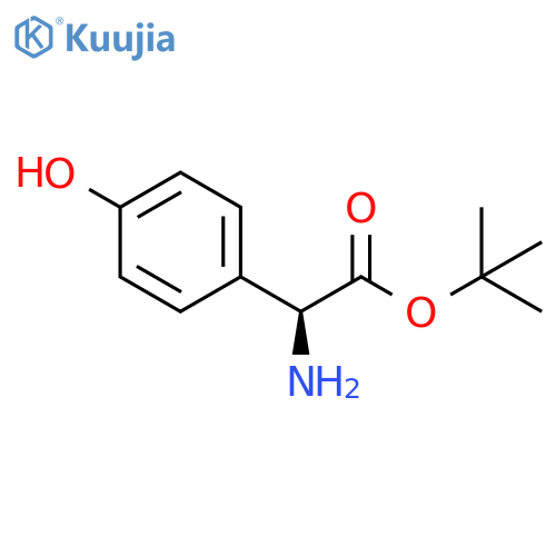 Benzeneacetic acid, α-amino-4-hydroxy-, 1,1-dimethylethyl ester, (αS)- structure