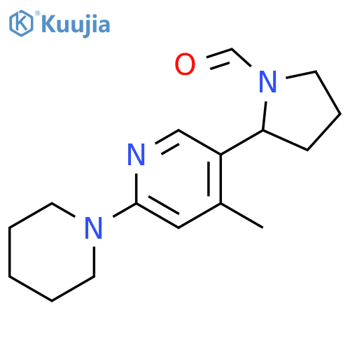 2-(4-Methyl-3,4,5,6-tetrahydro-2H-[1,2]bipyridinyl-5-yl)-pyrrolidine-1-carbaldehyde structure