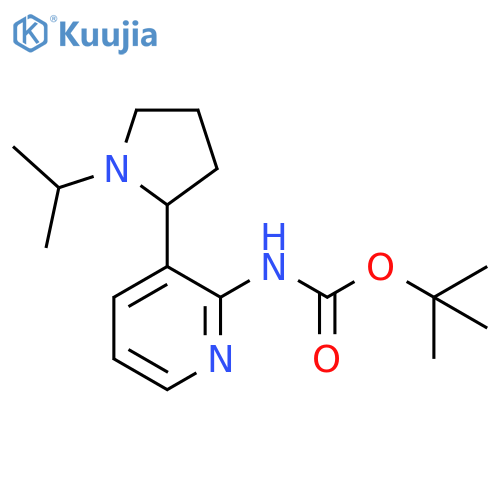 [3-(1-Isopropyl-pyrrolidin-2-yl)-pyridin-2-yl]-carbamic acid tert-butyl ester structure