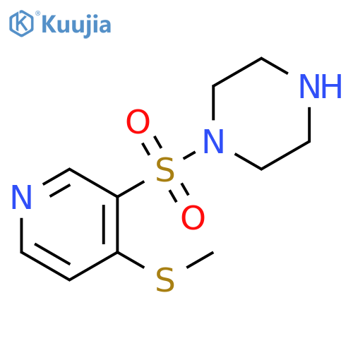 1-(4-Methylsulfanyl-pyridine-3-sulfonyl)-piperazine structure