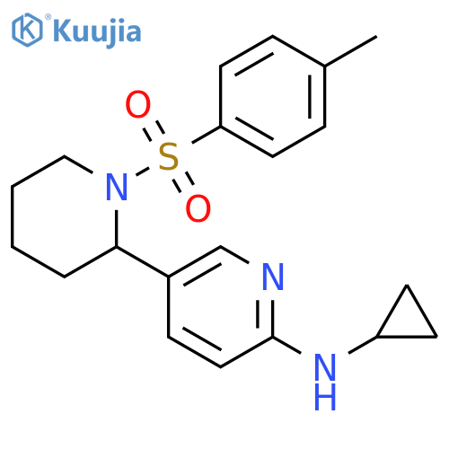 Cyclopropyl-[1-(toluene-4-sulfonyl)-1,2,3,4,5,6-hexahydro-[2,3]bipyridinyl-6-yl]-amine structure