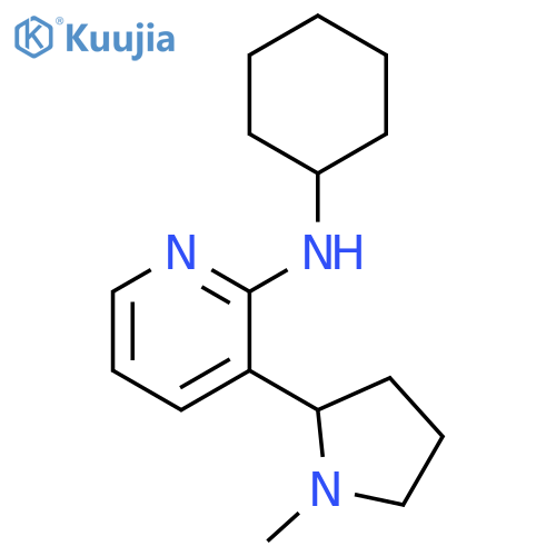 Cyclohexyl-[3-(1-methyl-pyrrolidin-2-yl)-pyridin-2-yl]-amine structure