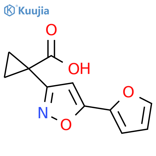 1-(5-Furan-2-yl-isoxazol-3-yl)-cyclopropanecarboxylic acid structure
