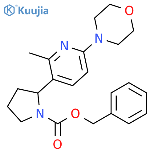 2-(2-Methyl-6-morpholin-4-yl-pyridin-3-yl)-pyrrolidine-1-carboxylic acid benzyl ester structure