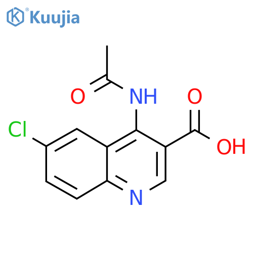 4-Acetamido-6-chloroquinoline-3-carboxylic acid structure