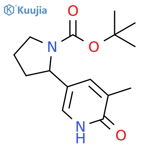 2-(5-Methyl-6-oxo-1,6-dihydro-pyridin-3-yl)-pyrrolidine-1-carboxylic acid tert-butyl ester structure