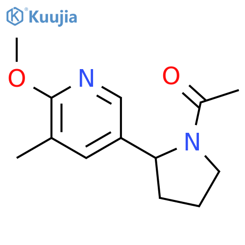 1-[2-(6-Methoxy-5-methyl-pyridin-3-yl)-pyrrolidin-1-yl]-ethanone structure