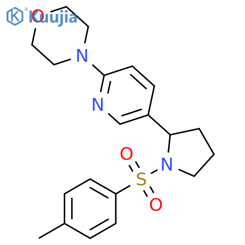 4-{5-[1-(Toluene-4-sulfonyl)-pyrrolidin-2-yl]-pyridin-2-yl}-morpholine structure