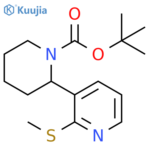 2-Methylsulfanyl-3,4,5,6-tetrahydro-2H-[2,3]bipyridinyl-1-carboxylic acid tert-butyl ester structure