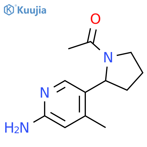 1-[2-(6-Amino-4-methyl-pyridin-3-yl)-pyrrolidin-1-yl]-ethanone structure
