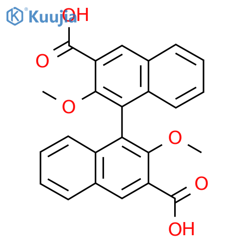 [1,1''-Binaphthalene]-3,3''-dicarboxylic acid, 2,2''-dimethoxy-, (1S)- structure