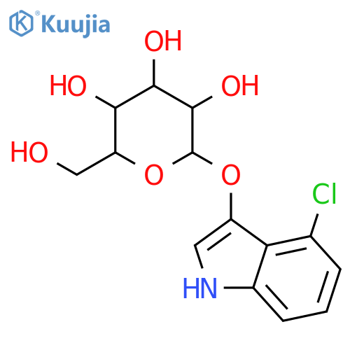 4-chloro-1H-indol-3-yl-β-D-Galactopyranoside structure