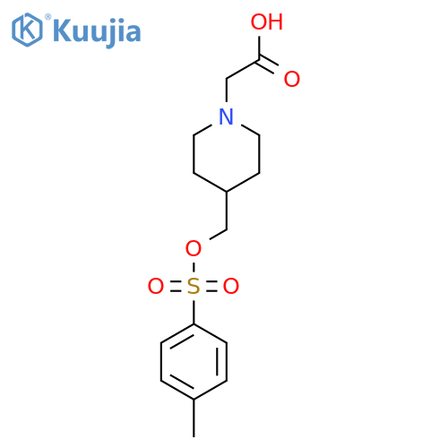 [4-(Toluene-4-sulfonyloxymethyl)-piperidin-1-yl]-acetic acid structure