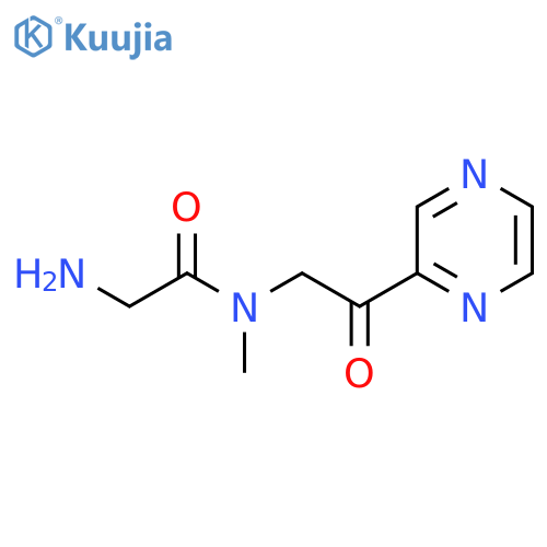 2-Amino-N-methyl-N-(2-oxo-2-pyrazin-2-yl-ethyl)-acetamide structure