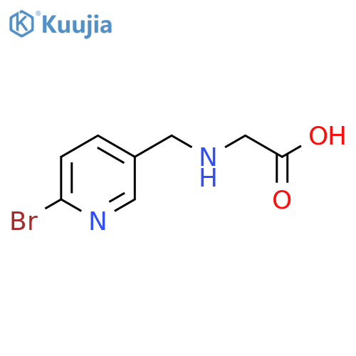 [(6-Bromo-pyridin-3-ylmethyl)-amino]-acetic acid structure