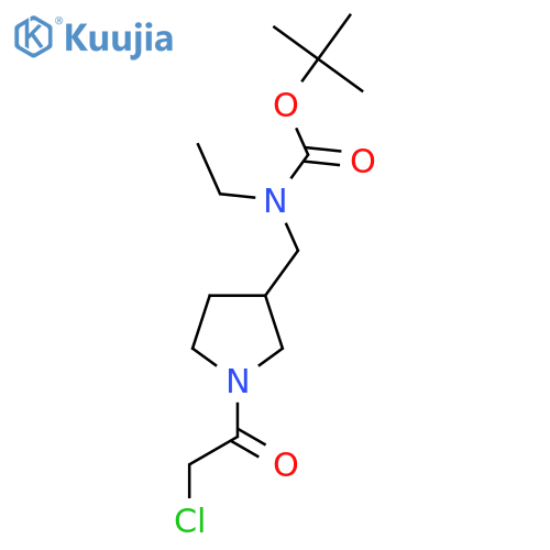 [1-(2-Chloro-acetyl)-pyrrolidin-3-ylmethyl]-ethyl-carbamic acid tert-butyl ester structure