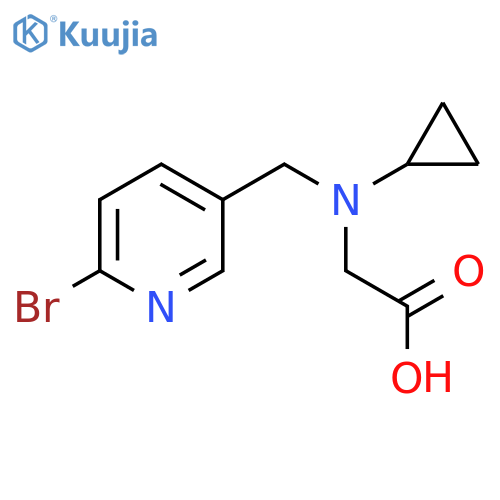 [(6-Bromo-pyridin-3-ylmethyl)-cyclopropyl-amino]-acetic acid structure