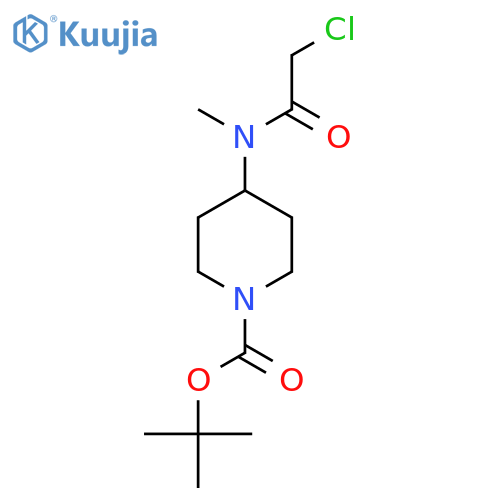 4-[(2-Chloro-acetyl)-methyl-amino]-piperidine-1-carboxylic acid tert-butyl ester structure