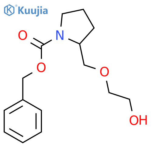 2-(2-Hydroxy-ethoxymethyl)-pyrrolidine-1-carboxylic acid benzyl ester structure