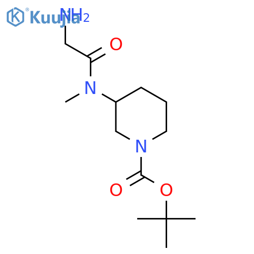 3-[(2-Amino-acetyl)-methyl-amino]-piperidine-1-carboxylic acid tert-butyl ester structure