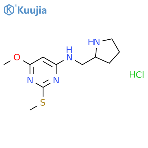 6-Methoxy-2-(methylthio)-N-(pyrrolidin-2-ylmethyl)pyrimidin-4-amine hydrochloride structure