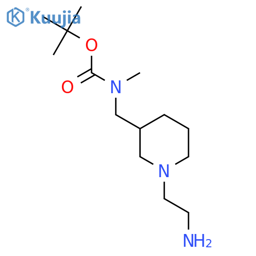 [1-(2-Amino-ethyl)-piperidin-3-ylmethyl]-methyl-carbamic acid tert-butyl ester structure