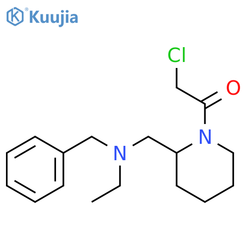 1-{2-[(Benzyl-ethyl-amino)-methyl]-piperidin-1-yl}-2-chloro-ethanone structure