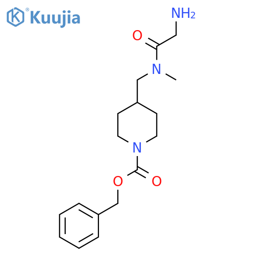 4-{[(2-Amino-acetyl)-methyl-amino]-methyl}-piperidine-1-carboxylic acid benzyl ester structure