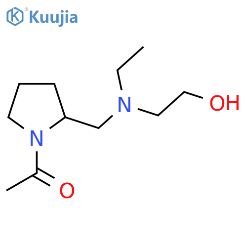 1-(2-{[Ethyl-(2-hydroxy-ethyl)-amino]-methyl}-pyrrolidin-1-yl)-ethanone structure