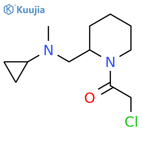 2-Chloro-1-{2-[(cyclopropyl-methyl-amino)-methyl]-piperidin-1-yl}-ethanone structure
