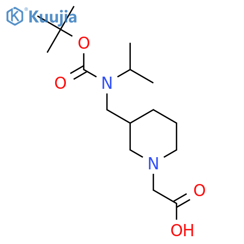 {3-[(Tert-Butoxycarbonyl-isopropyl-amino)-methyl]-piperidin-1-yl}-acetic acid structure