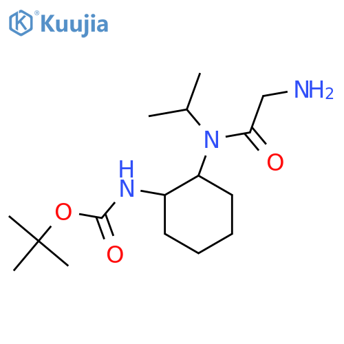 {2-[(2-Amino-acetyl)-isopropyl-amino]-cyclohexyl}-carbamic acid tert-butyl ester structure