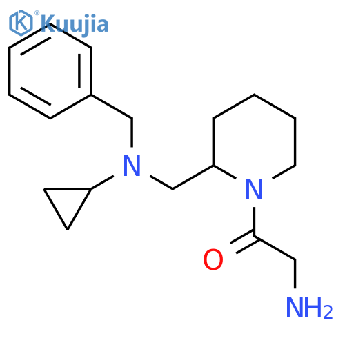 2-Amino-1-{2-[(benzyl-cyclopropyl-amino)-methyl]-piperidin-1-yl}-ethanone structure