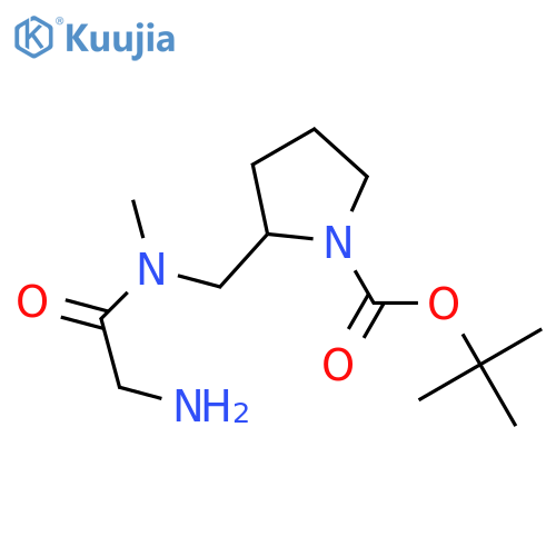 2-{[(2-AMino-acetyl)-Methyl-aMino]-Methyl}-pyrrolidine-1-carboxylic acid tert-butyl ester structure