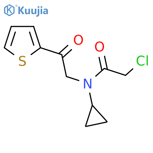 2-Chloro-N-cyclopropyl-N-(2-oxo-2-thiophen-2-yl-ethyl)-acetamide structure