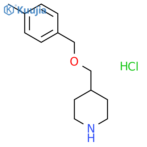 4-(((4-Methylbenzyl)oxy)methyl)piperidine hydrochloride structure