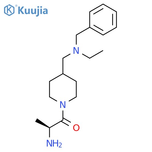 (S)-2-Amino-1-{4-[(benzyl-ethyl-amino)-methyl]-piperidin-1-yl}-propan-1-one structure
