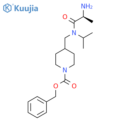 4-{[((S)-2-Amino-propionyl)-isopropyl-amino]-methyl}-piperidine-1-carboxylic acid benzyl ester structure